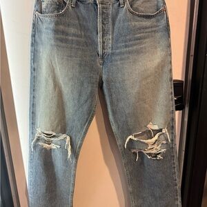 ALGOLDE 90’s PINCH WAIST DISTRESSED JEANS
